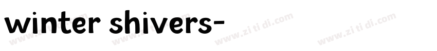 winter shivers字体转换